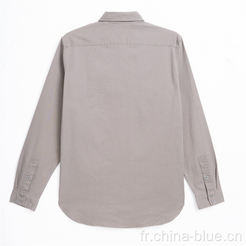 chemise à manches longues de haute qualité masculine de coton pour hommes